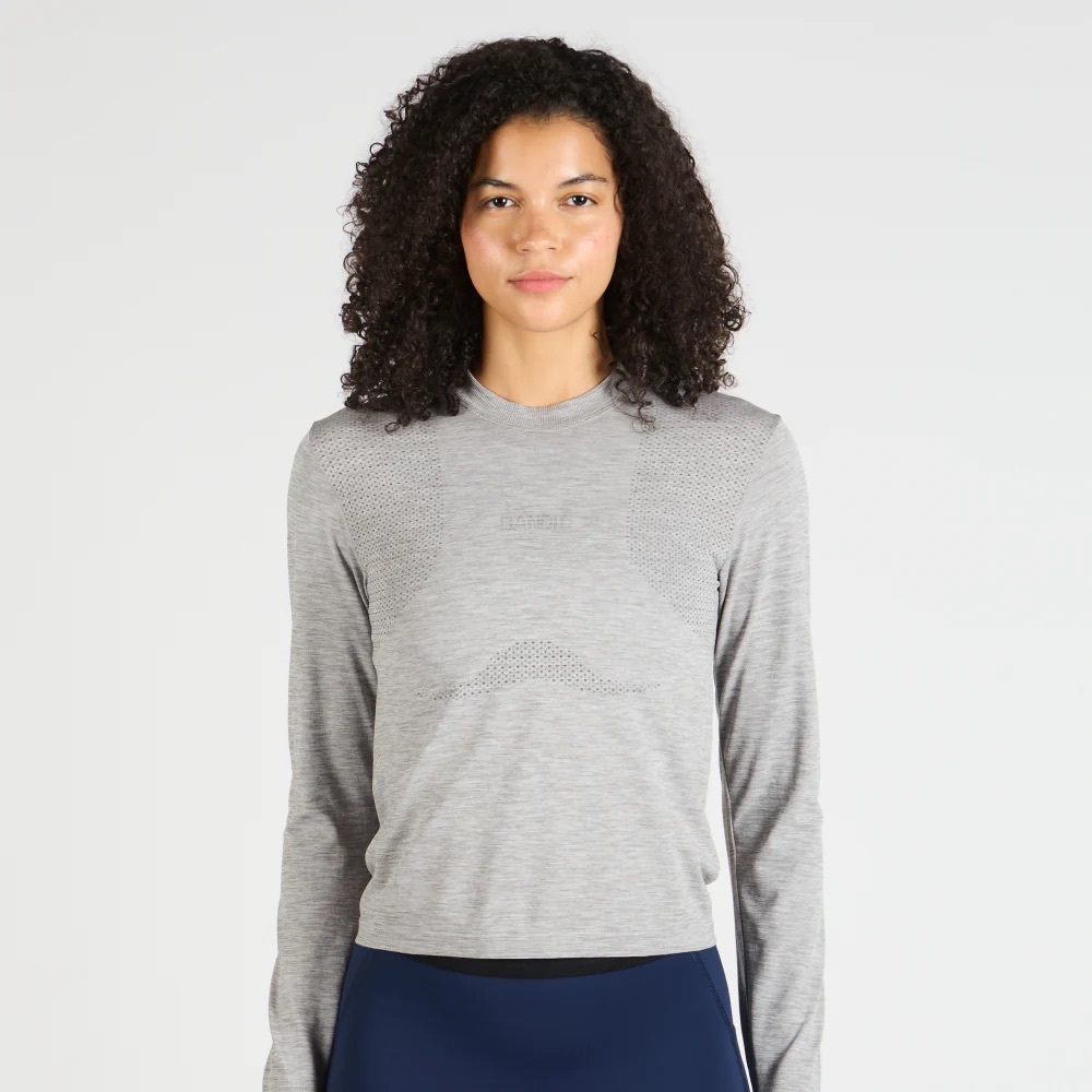 Gray Long Sleeve Women's Top